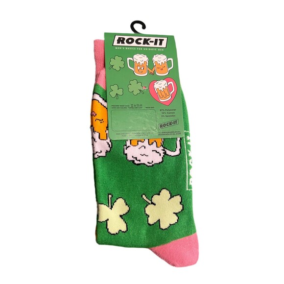 Rock It Wish You Were Beer Unisex Crew Socks - Picture 2 of 2